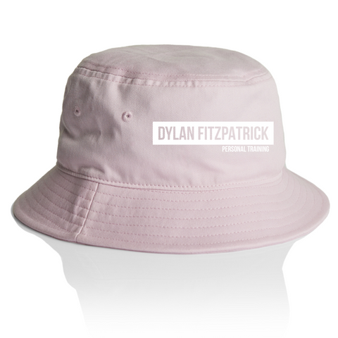 DFPT Bucket Hat - White on Pink