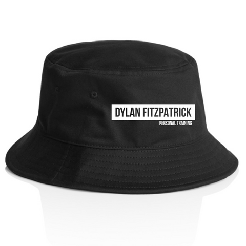 DFPT Bucket Hat - White on Black